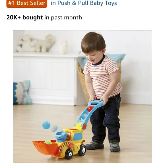 VTech Pop-a-Balls Push and Pop Bulldozer – Yellow - Picture 5 of 7